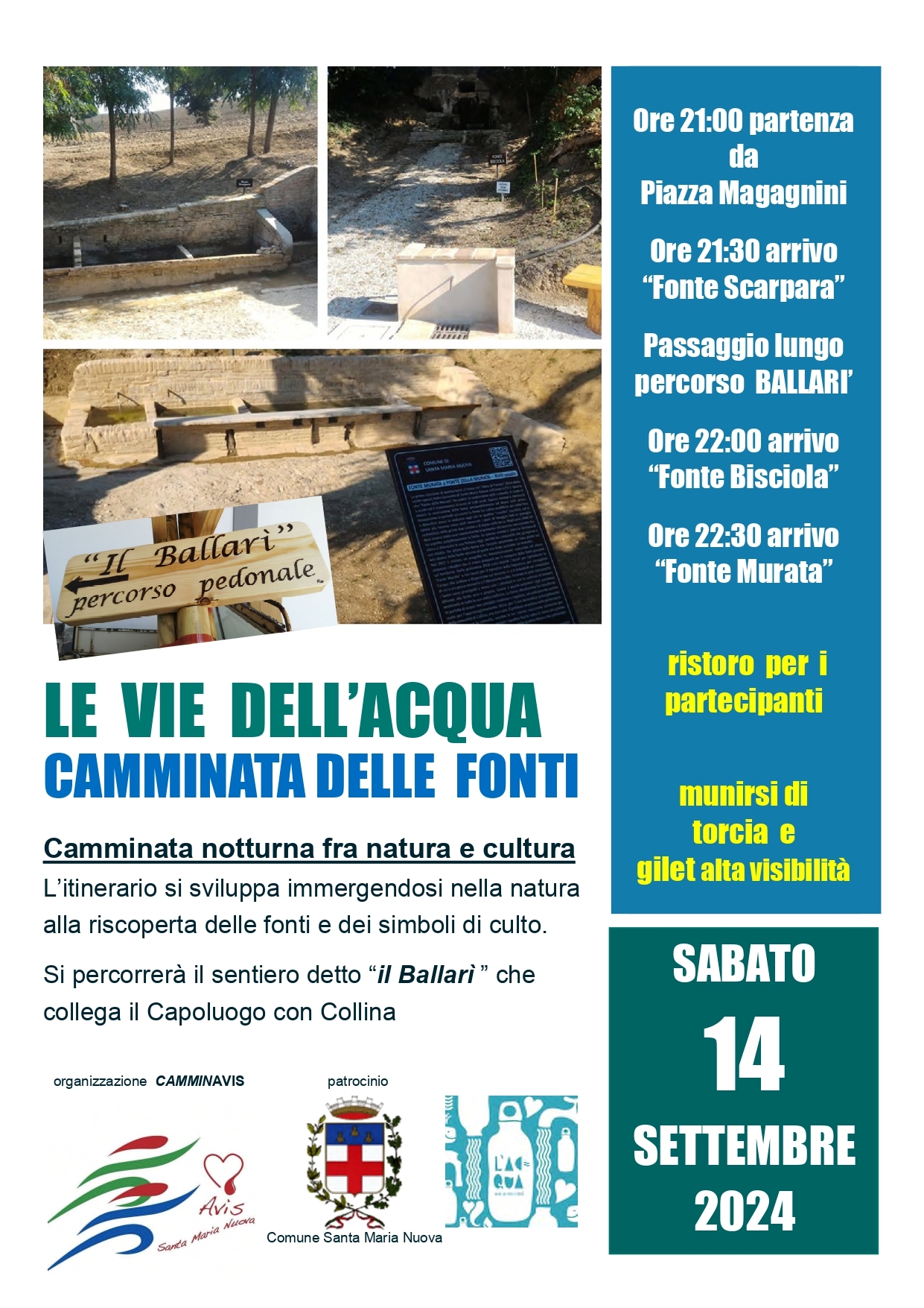 Le vie dell'acqua - Camminata in notturna 14 settembre